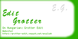 edit grotter business card
